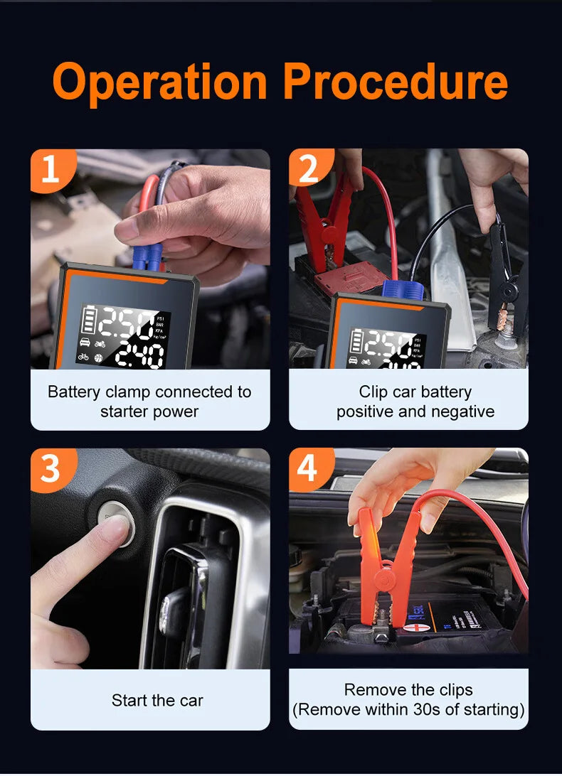 Voltek PowerStart™ 4-in-1 Car Jump Starter & Portable Air Compressor