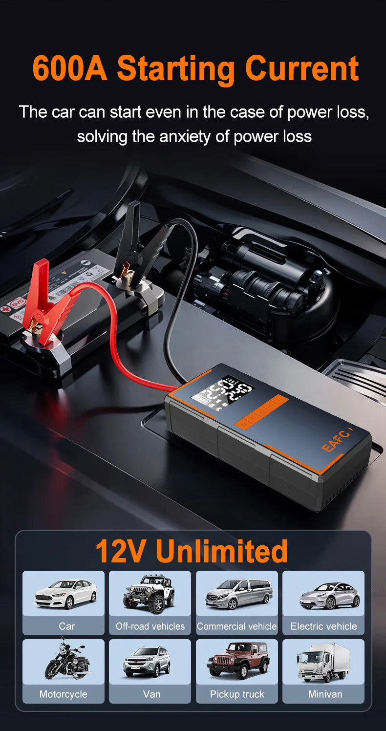 Voltek PowerStart™ 4-in-1 Car Jump Starter & Portable Air Compressor