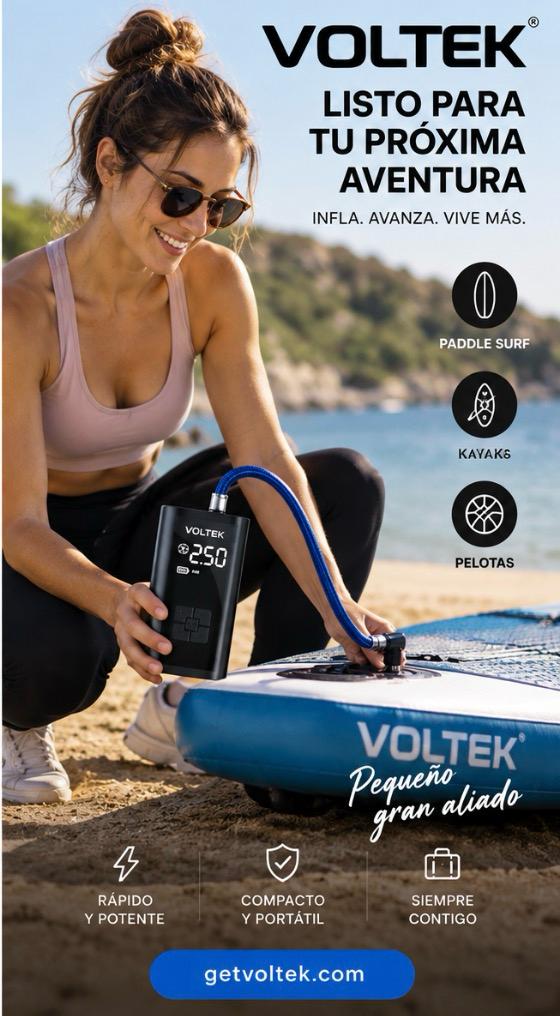 Voltek™ AirPump Pro – Portable Cordless Tyre Inflator