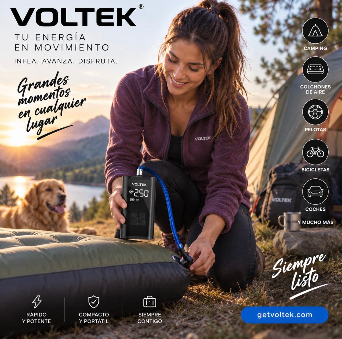 Voltek™ AirPump Pro – Portable Cordless Tyre Inflator